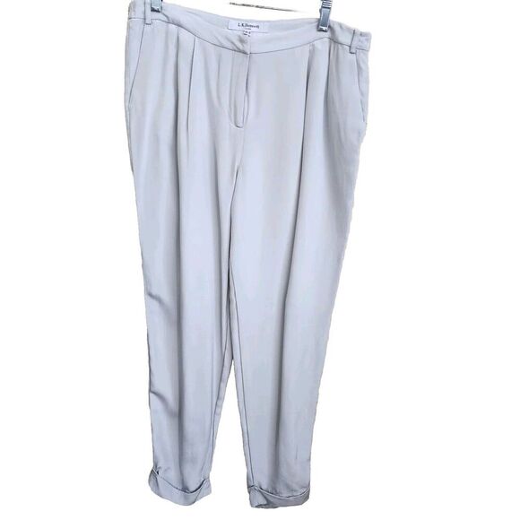 LK Bennett TR Clio Tapered Cuffed Pleat Trousers Light Crystal Grey Size 10 NWT - Picture 1 of 12